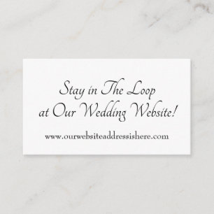 Stay in the Loop Wedding Website Enclosure Cards