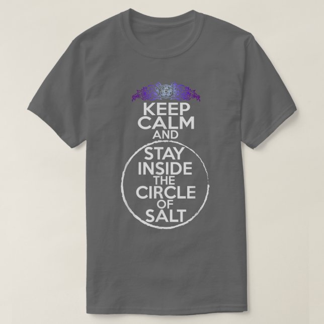 Stay Inside The Circle T  for Wiccans Witches Paga T-Shirt (Design Front)