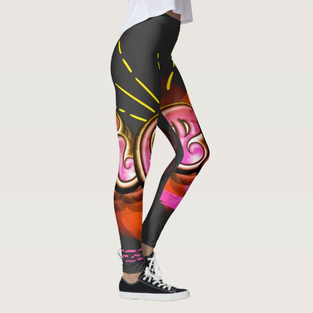 Stay Inspired Graffiti HOPE Graphic Leggings (Right)