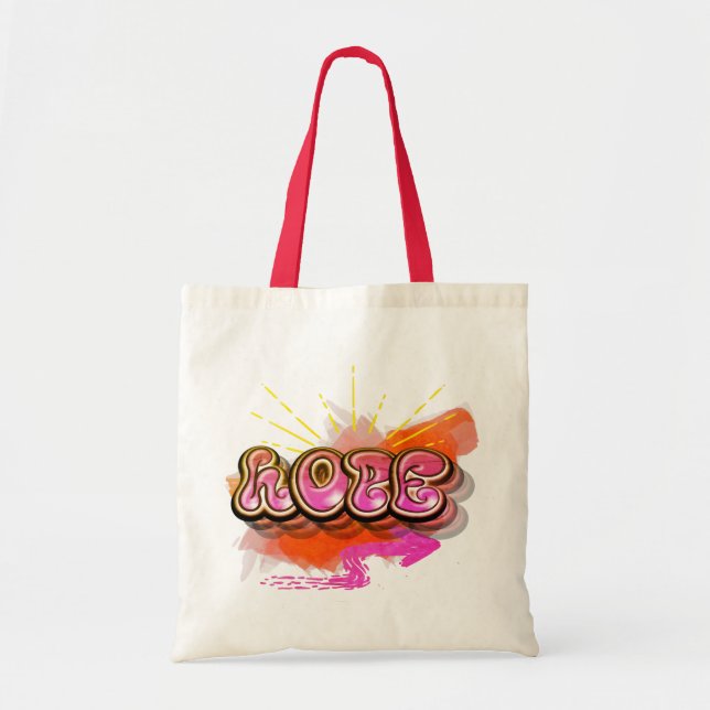 Stay Inspired Graffiti HOPE Graphic Tote Bag (Front)