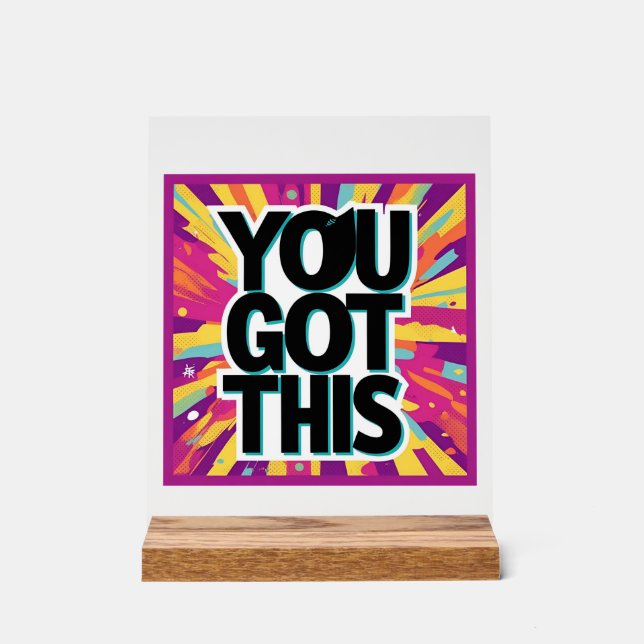 Stay Inspired – Motivational & Uplifting Designs Acrylic Sign (Front)