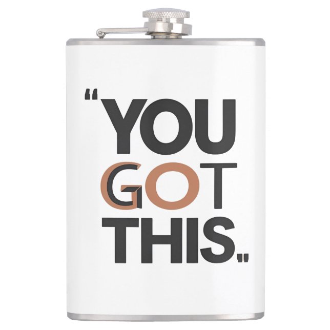 Stay Inspired – Motivational & Uplifting Designs Hip Flask (Front)