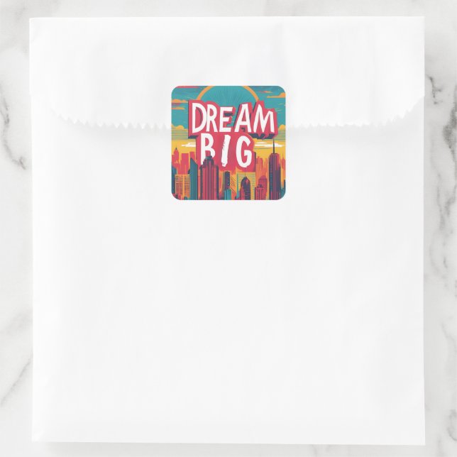 Stay Inspired – Motivational & Uplifting Designs Square Sticker (Bag)