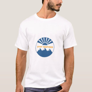 Stay Inspired Mountain Sunrise Motivational Tee