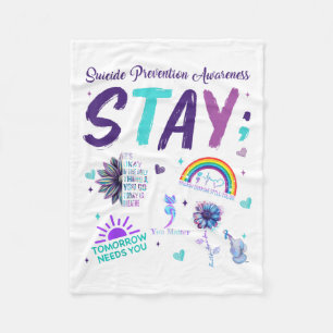 Stay Its Okay If The Only Thing You Do Today Is Br Fleece Blanket