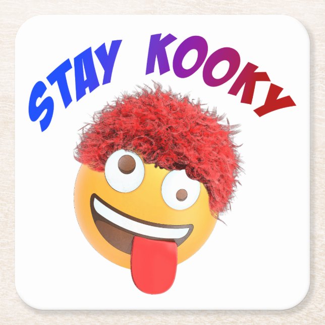 Stay Kooky Square Paper Coaster (Front)