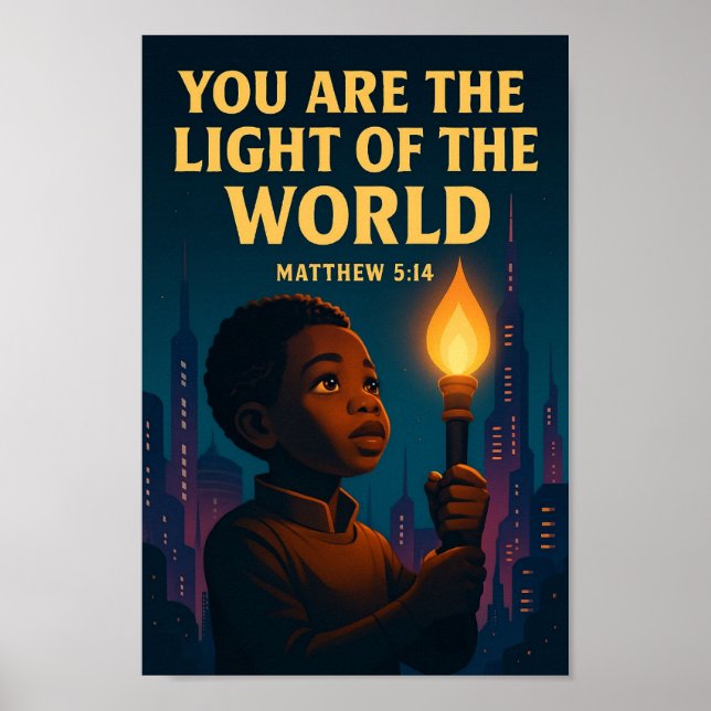 Stay Lit – Matthew 5:14 Poster (Front)