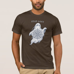 Stay Lost Compass Ghost Wanderlust Graphic T-Shirt