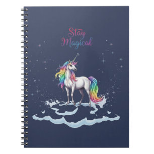 Stay Magical – Dreamy Unicorn Fantasy Quote Design Notebook