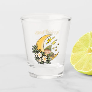 Stay Magical Gnome on Crescent Moon Shot Glass