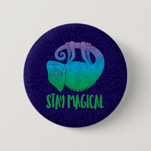 Stay Magical Levitating Chameleon 6 Cm Round Badge