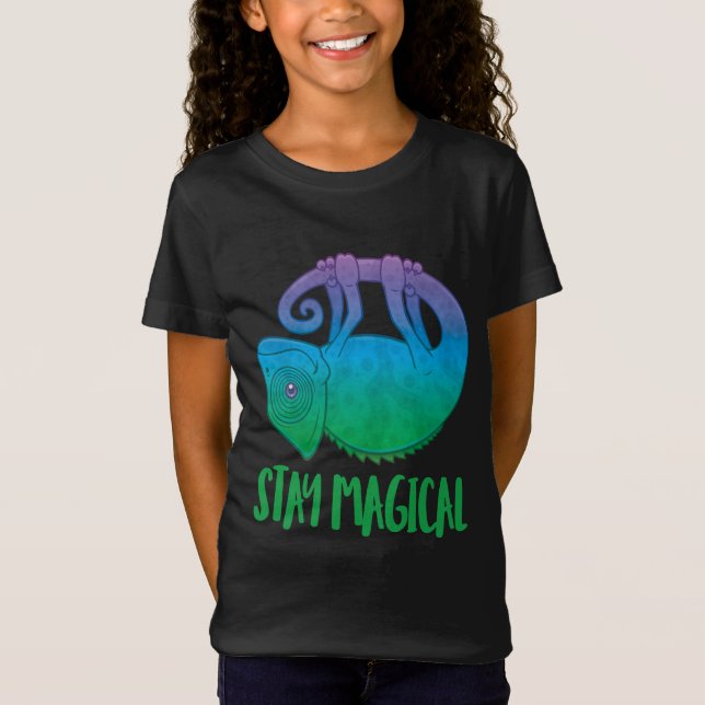 Stay Magical Levitating Chameleon T-Shirt (Front)