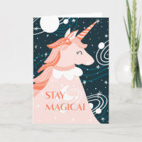 Stay Magical Unicorn design Card