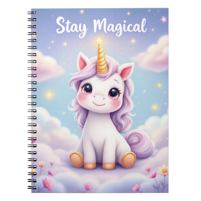 Stay Magical - Unicorn Notebook for Kids (Front)