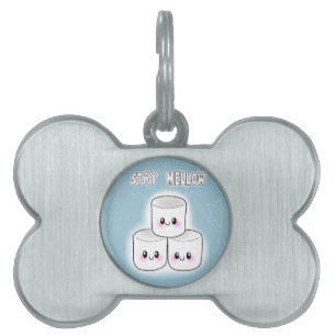 Stay Mellow Marshmallow Pet Tag