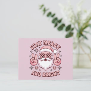 Stay Merry And Bright Christmas Ugly Xmas  Holiday Postcard