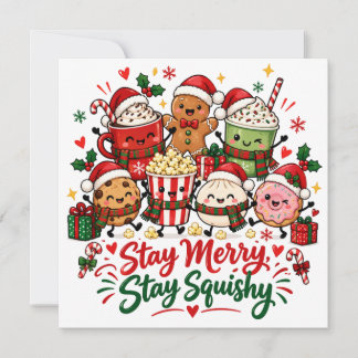 Stay Merry Stay Squishy Christmas Hot Chocolate Invitation