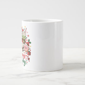 Stay Merry Stay Squishy Christmas Hot Chocolate Large Coffee Mug