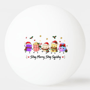 Stay Merry Stay Squishy Christmas Viral Squishies Ping Pong Ball