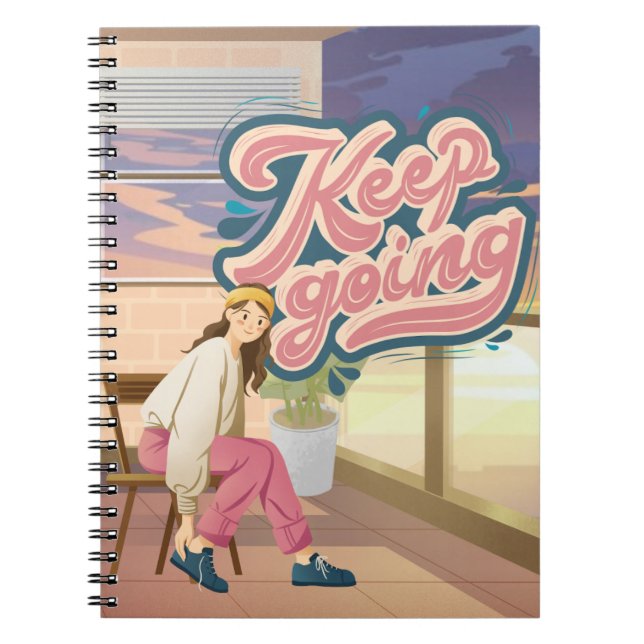 Stay Motivated: 'Keep Going' Notebook (Front)
