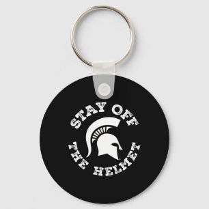 Stay Off The Helmet - Michigan State Spartans Sket Key Ring