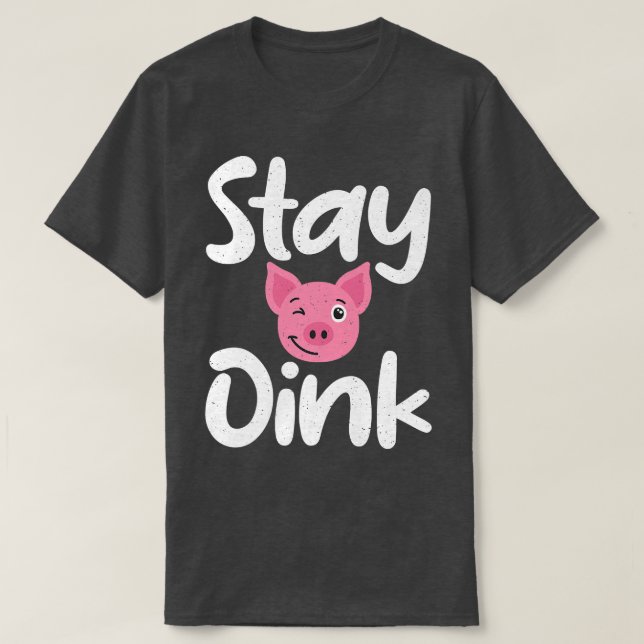 Stay Oink Pig Owner Pig Farmer Premium  T-Shirt (Design Front)