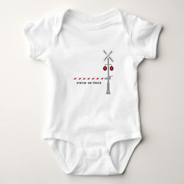 Stay On Track Baby Bodysuit (Front)