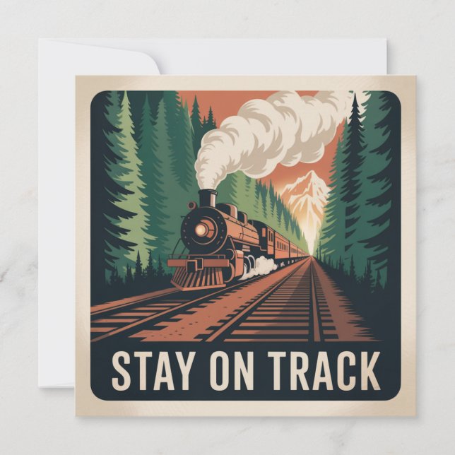 Stay On Track Invitation (Front)