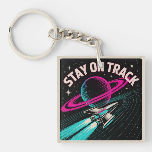Stay On Track Key Ring (Front)