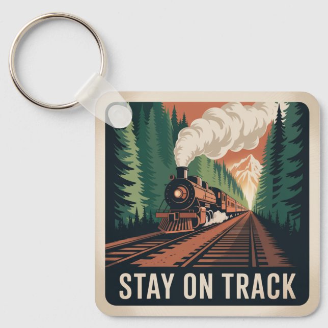 Stay On Track Key Ring (Front)