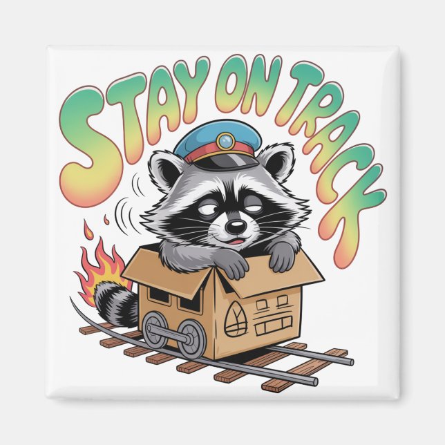 Stay On Track Magnet (Front)