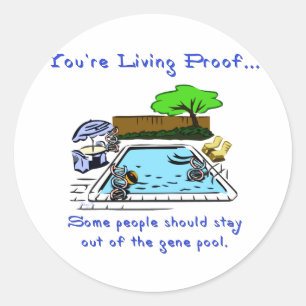 Stay Out of the Gene Pool Classic Round Sticker