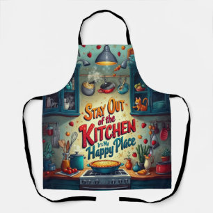 Stay Out of the Kitchen - It's My Happy Place Apro Apron