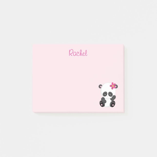 Stay Panda Pink Post-it Notes (Front)