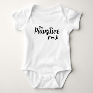 Stay Pawsitive Black Cat Baby Bodysuit