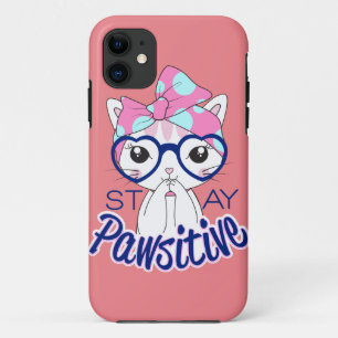 Stay Pawsitive Case-Mate iPhone Case
