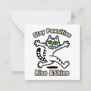 Stay Pawsitive Cat Card