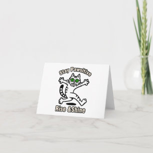 Stay Pawsitive Cat Thank You Card
