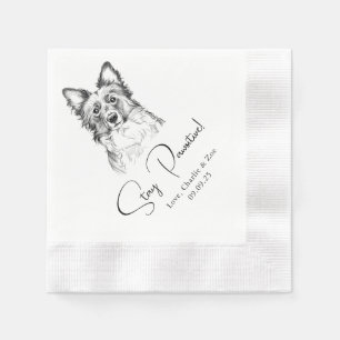 Stay Pawsitive Custom Pet Cocktail Napkins Wedding