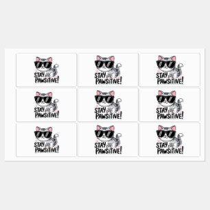 Stay Pawsitive! Cute Cat Sticker Pack – Set of 9