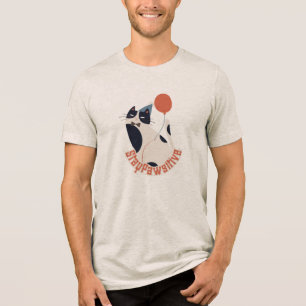 Stay Pawsitive Dapper Tuxedo Cat Birthday Party Tri-Blend Shirt