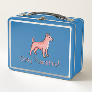 Stay pawsitive Dog Metal Lunch Box