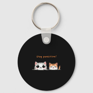 Stay pawsitive key ring