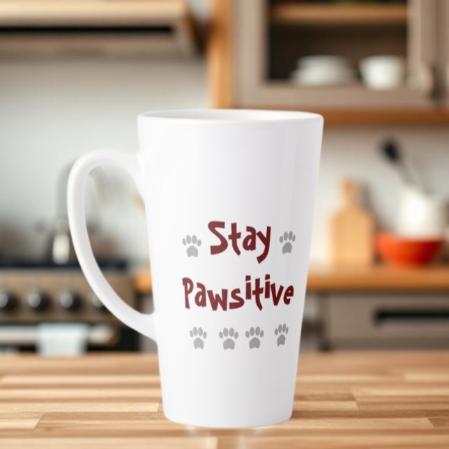 Stay Pawsitive Latte Mug (Creator Uploaded)