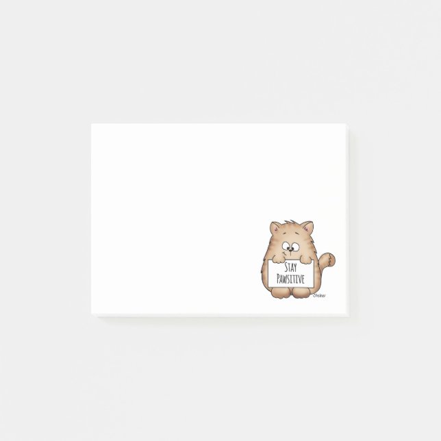 Stay Pawsitive - Post it notes for cat Lover (Front)
