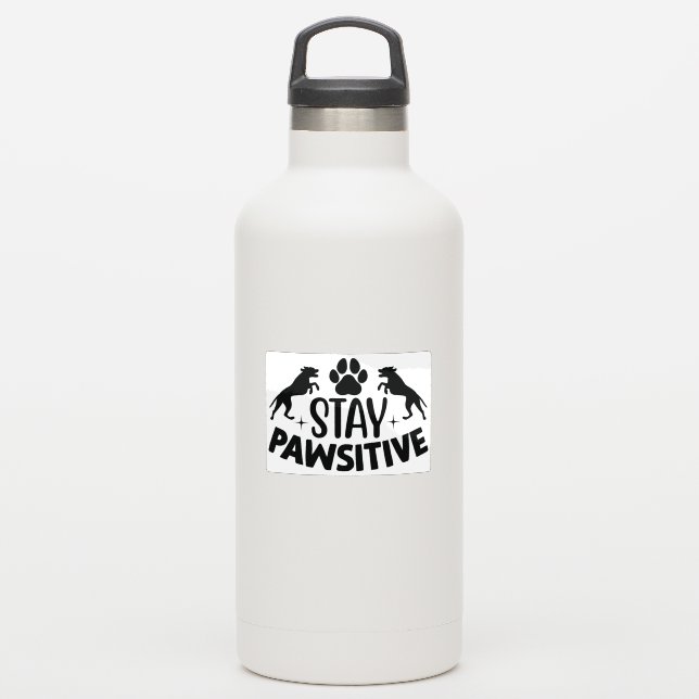 stay pawsitive sticker (Waterbottle)