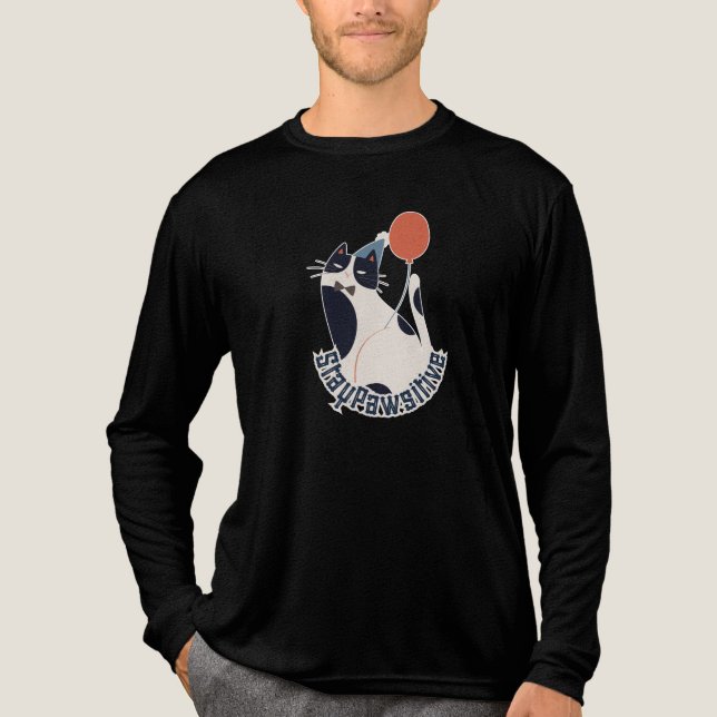 Stay Pawsitive Vintage Style Cat Lover Tee (Front)
