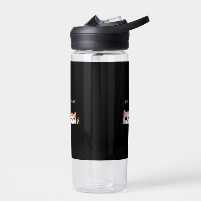 Stay pawsitive water bottle (Left)