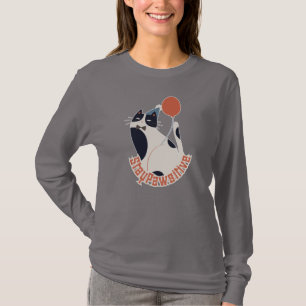 Stay Pawsitive Women's Long Sleeve Tuxedo Cat T-Shirt
