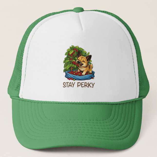 Stay Perky Motivational Trucker Hat (Front)